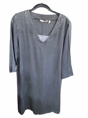 Soft Surroundings Positano Getaway Denim Black Dress Women's Size Large